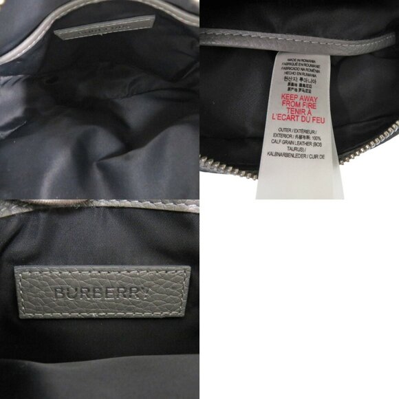BURBERRY Grey Leather Shoulder Bag - Picture 8 of 8